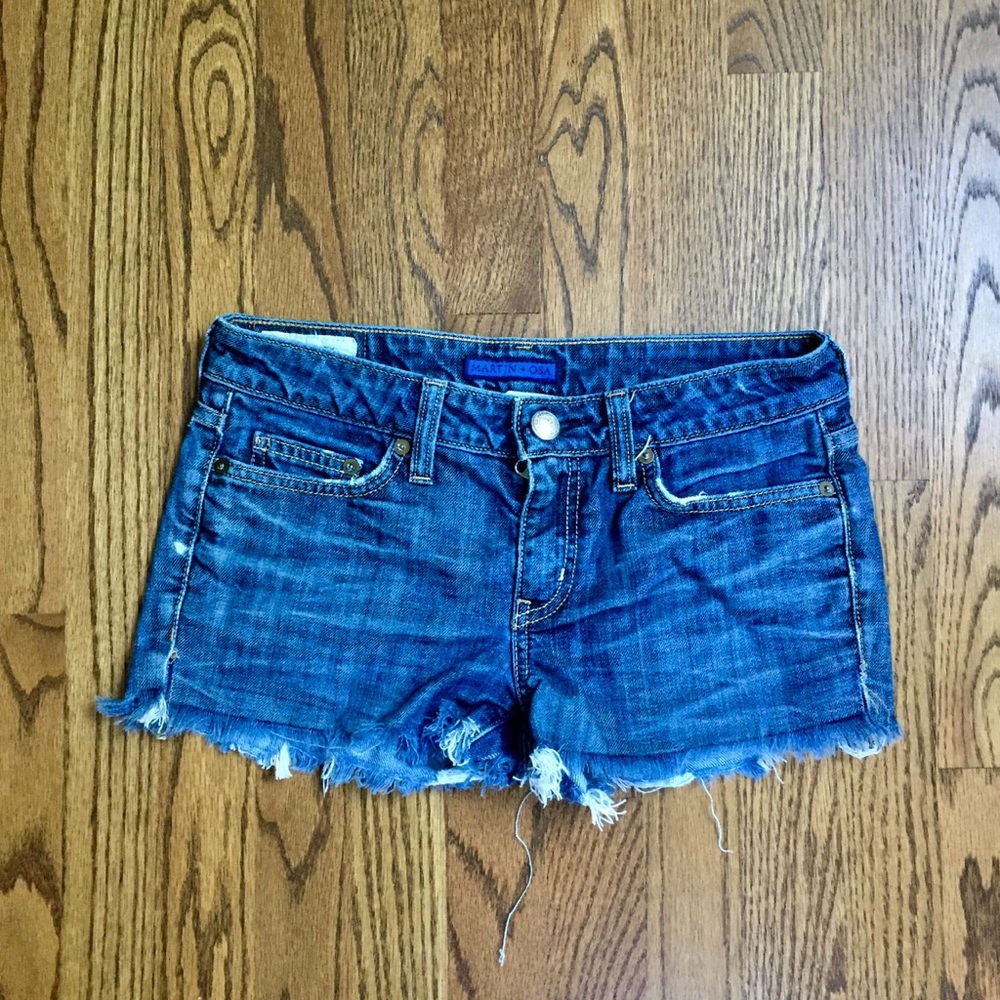 Denim cut off shorts